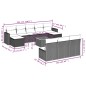 vidaXL Set de sofás de jardín 11 pzas y cojines ratán sintético gris vidaXL Set de sofás de jardín 11 pzas y cojines ratán sintético gris