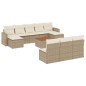 vidaXL Set de sofás de jardín 11pzas con cojines ratán sintético beige vidaXL Set de sofás de jardín 11pzas con cojines ratán sintético beige