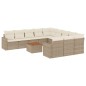 vidaXL Set de sofás de jardín 12 pzas y cojines ratán sintético marrón vidaXL Set de sofás de jardín 12 pzas y cojines ratán sintético marrón