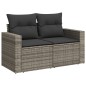 vidaXL Set sofás de jardín con cojines 13 piezas ratán sintético gris vidaXL Set sofás de jardín con cojines 13 piezas ratán sintético gris