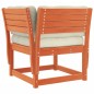 vidaXL Sofá esquinero jardín y cojines madera pino marrón 73x73x78 cm