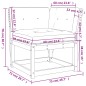 vidaXL Sofá esquinero jardín y cojines madera pino marrón 73x73x78 cm