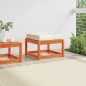 vidaXL Taburete de jardín con cojines madera maciza pino marrón cera vidaXL Taburete de jardín con cojines madera maciza pino marrón cera