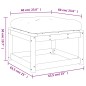 vidaXL Taburete de jardín con cojines madera maciza pino marrón cera vidaXL Taburete de jardín con cojines madera maciza pino marrón cera