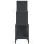 vidaXL Estantería de madera de ingeniería y metal negro 92x30x102 cm