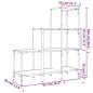 vidaXL Estantería de madera de ingeniería y metal negro 92x30x102 cm