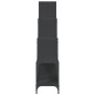 vidaXL Estantería de madera de ingeniería y metal negro 122x30x132 cm