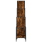 vidaXL Estantería madera ingeniería y metal roble ahumado 122x30x132cm vidaXL Estantería madera ingeniería y metal roble ahumado 122x30x132cm