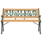 vidaXL Banco de jardín madera maciza abeto y acero 116 cm vidaXL Banco de jardín madera maciza abeto y acero 116 cm