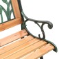 vidaXL Banco de jardín madera maciza abeto y acero 116 cm vidaXL Banco de jardín madera maciza abeto y acero 116 cm
