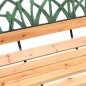 vidaXL Banco de jardín madera maciza abeto y acero 116 cm vidaXL Banco de jardín madera maciza abeto y acero 116 cm