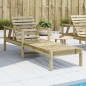vidaXL Tumbona de madera de pino impregnada 199,5x62x55 cm vidaXL Tumbona de madera de pino impregnada 199,5x62x55 cm