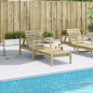 vidaXL Tumbona de madera de pino impregnada 199,5x62x55 cm vidaXL Tumbona de madera de pino impregnada 199,5x62x55 cm