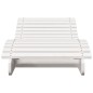 vidaXL Tumbonas madera maciza de pino blanco 2 unidades 205x60x31,5 cm
