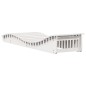 vidaXL Tumbonas madera maciza de pino blanco 2 unidades 205x60x31,5 cm
