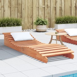 vidaXL Tumbona de madera maciza de pino marrón cera 205x60x31,5 cm