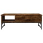 vidaXL Mesa de centro madera ingeniería metal roble humo 100x50x35 cm vidaXL Mesa de centro madera ingeniería metal roble humo 100x50x35 cm