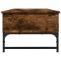 vidaXL Mesa de centro madera ingeniería metal roble humo 100x50x35 cm vidaXL Mesa de centro madera ingeniería metal roble humo 100x50x35 cm