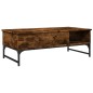 vidaXL Mesa de centro madera ingeniería metal roble humo 100x50x35 cm vidaXL Mesa de centro madera ingeniería metal roble humo 100x50x35 cm