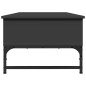 vidaXL Mesa de centro de madera ingeniería y metal negro 100x50x35 cm vidaXL Mesa de centro de madera ingeniería y metal negro 100x50x35 cm