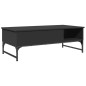 vidaXL Mesa de centro de madera ingeniería y metal negro 100x50x35 cm vidaXL Mesa de centro de madera ingeniería y metal negro 100x50x35 cm