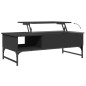 vidaXL Mesa de centro de madera ingeniería y metal negro 100x50x35 cm vidaXL Mesa de centro de madera ingeniería y metal negro 100x50x35 cm