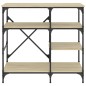 vidaXL Estantería de cocina madera ingeniería metal roble 90x40x84 cm