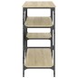 vidaXL Estantería de cocina madera ingeniería metal roble 90x40x84 cm