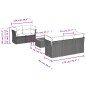 vidaXL Set de muebles de jardín 6 pzas y cojines ratán sintético gris vidaXL Set de muebles de jardín 6 pzas y cojines ratán sintético gris