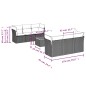 vidaXL Set de sofás de jardín 7 piezas con cojines ratán PE gris vidaXL Set de sofás de jardín 7 piezas con cojines ratán PE gris