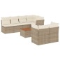 vidaXL Juego de sofás jardín con cojines 6 pzas ratán sintético beige vidaXL Juego de sofás jardín con cojines 6 pzas ratán sintético beige