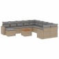 vidaXL Set sofás jardín 14 pzas y cojines ratán sintético beige mezcla vidaXL Set sofás jardín 14 pzas y cojines ratán sintético beige mezcla