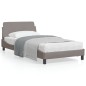 vidaXL Estructura de cama con cabecero de tela gris taupe 100x200 cm vidaXL Estructura de cama con cabecero de tela gris taupe 100x200 cm