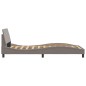 vidaXL Estructura de cama con cabecero de tela gris taupe 100x200 cm vidaXL Estructura de cama con cabecero de tela gris taupe 100x200 cm