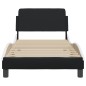 vidaXL Estructura de cama con cabecero cuero sintético negro y blanco vidaXL Estructura de cama con cabecero cuero sintético negro y blanco