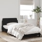 vidaXL Estructura de cama con cabecero de terciopelo negro 100x200 cm