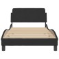 vidaXL Estructura de cama con cabecero de terciopelo negro 100x200 cm