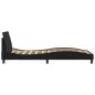 vidaXL Estructura de cama con cabecero de terciopelo negro 100x200 cm