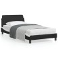 vidaXL Estructura de cama con cabecero cuero sintético negro y blanco vidaXL Estructura de cama con cabecero cuero sintético negro y blanco