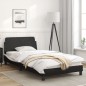 vidaXL Estructura de cama con cabecero cuero sintético negro y blanco vidaXL Estructura de cama con cabecero cuero sintético negro y blanco