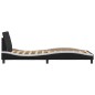 vidaXL Estructura de cama con cabecero cuero sintético negro y blanco vidaXL Estructura de cama con cabecero cuero sintético negro y blanco