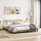vidaXL Estructura de cama con cabecero de tela color crema 180x200 cm vidaXL Estructura de cama con cabecero de tela color crema 180x200 cm
