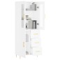 vidaXL Aparador alto madera contrachapada blanco 69,5x34x180 cm vidaXL Aparador alto madera contrachapada blanco 69,5x34x180 cm