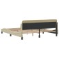 vidaXL Estructura de cama con cabecero de tela color crema 180x200 cm vidaXL Estructura de cama con cabecero de tela color crema 180x200 cm