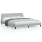 vidaXL Estructura de cama con cabecero terciopelo gris claro 180x200cm vidaXL Estructura de cama con cabecero terciopelo gris claro 180x200cm