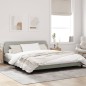 vidaXL Estructura de cama con cabecero terciopelo gris claro 180x200cm vidaXL Estructura de cama con cabecero terciopelo gris claro 180x200cm