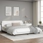 vidaXL Estructura de cama cabecero cuero sintético blanco 180x200 cm vidaXL Estructura de cama cabecero cuero sintético blanco 180x200 cm