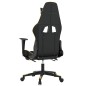 vidaXL Silla gaming con reposapiés cuero sintético negro dorado vidaXL Silla gaming con reposapiés cuero sintético negro dorado
