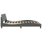 vidaXL Estructura de cama con cabecero tela gris oscuro 180x200 cm