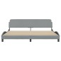 vidaXL Estructura de cama con cabecero de tela gris claro 200x200 cm